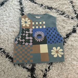 Sweater Vest, multi color, size small